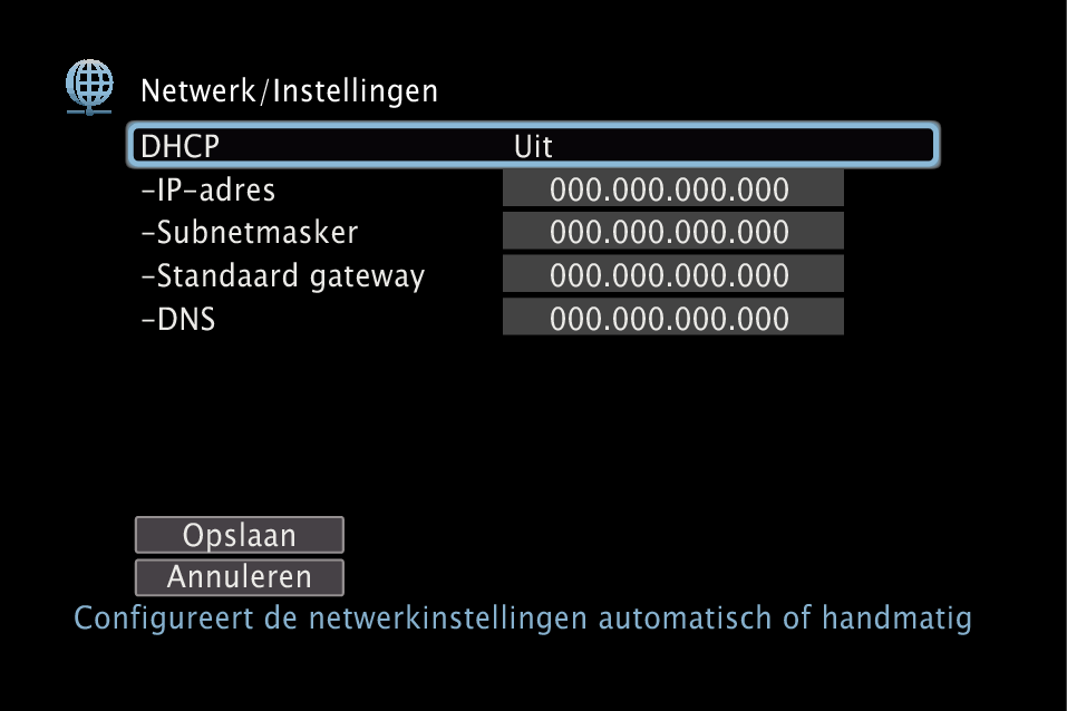 GUI NetworkSetup X4